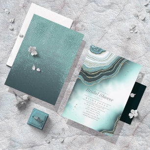 Carte Crystal Agate Fête des mariées ID Turquoise825