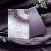 Carte Crystal Agate Mariage Amethyst ID825