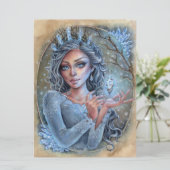 Carte Crystal Art Card Imaginaire Enchantress Magie (Debout devant)