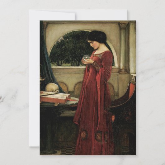 Carte Crystal Ball par John William Waterhouse (Devant)