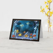 Carte Crystal Jellyfish - Voeux d'anniversaire (Fleur jaune)