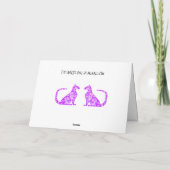 Carte CrystalKatz pourpre étoilé fait sur commande (Dos)