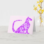 Carte CrystalKatz pourpre étoilé fait sur commande (Fleur jaune)