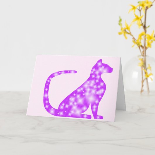 Carte CrystalKatz pourpre étoilé fait sur commande (Fleur jaune)