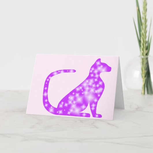 Carte CrystalKatz pourpre étoilé fait sur commande (Devant)