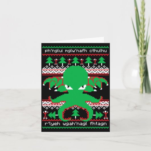 Carte Cthulhu Cultist Christmas Cthulhu Ugly Christmas S (Devant)