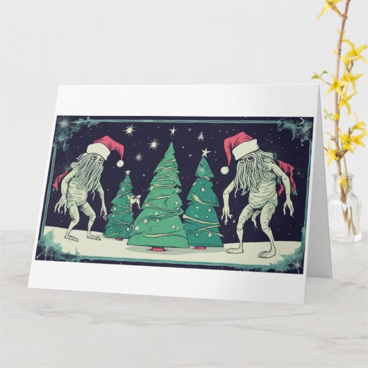 Carte Cthulhu Esprits de Noël - Le Fantôme d'Abyssalith (Fleur jaune)