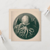 Carte Cthulhu Lovecraft Horreur (Devant/Arrière en situation)