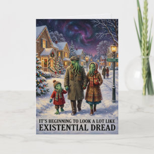 Carte Cthulhu Noël sombre Terreur existentielle