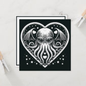 Carte Cthulhu Valentine Lovecraft Horreur (Devant/Arrière en situation)