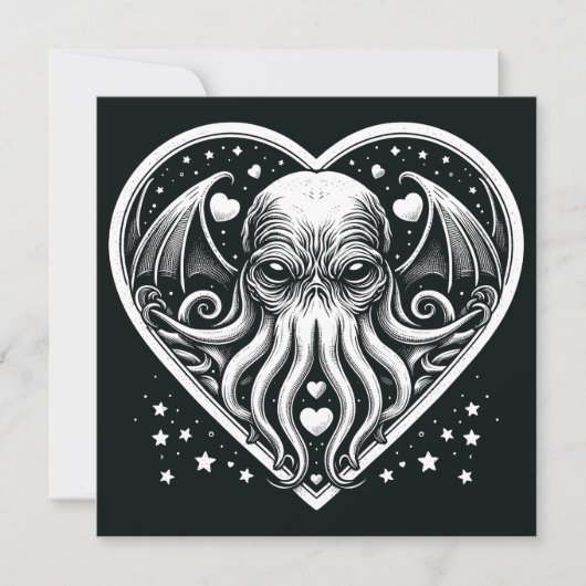 Carte Cthulhu Valentine Lovecraft Horreur (Devant)