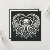 Carte Cthulhu Valentine Lovecraft Horreur (Devant/Arrière en situation)