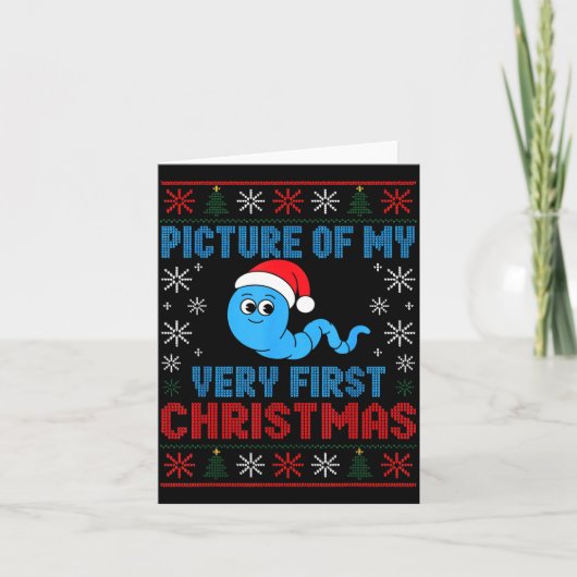 Carte Cture Of My Very First Christmas Joke Funny Xmas H (Devant)