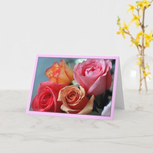 Carte "Cuatro Rosas " (Fleur jaune)