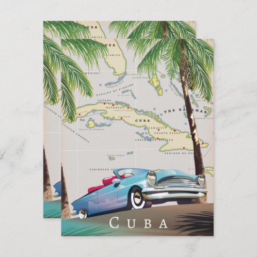 Carte Cuba (Devant / Derrière)