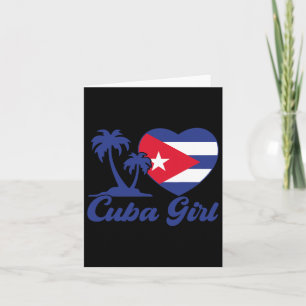 Carte Cuba- Fille Cubaine Drapeau Cubanita Patrimoine Hi