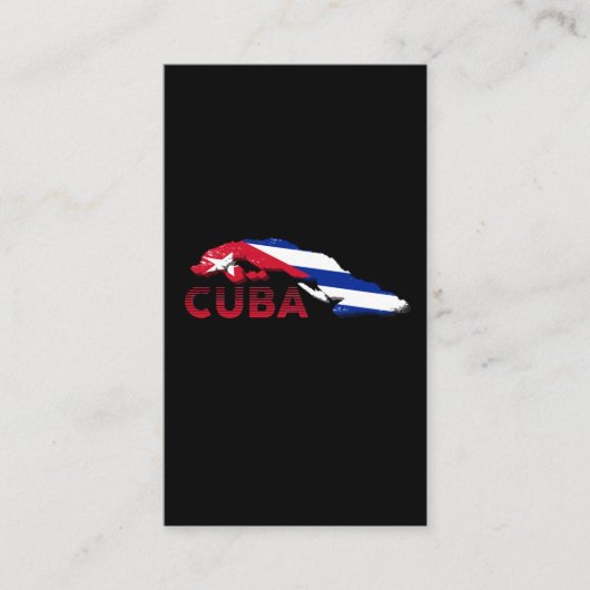Carte Cuba vintage Drapeau cubain (Devant)