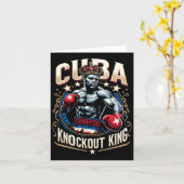 Carte Cubain Boxe Knockout King Cuba Crown (Fleur jaune)