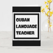 Carte Cuban Language Teacher (Fleur jaune)