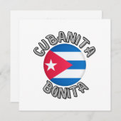 Carte Cubanita Cubanita Flag Cute Flat Card (Devant / Derrière)