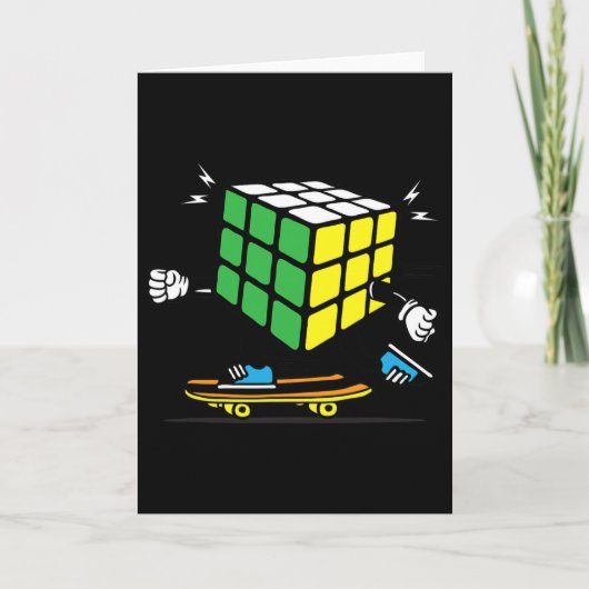 Carte Cube de sciences de puzzle skateboard Kawaii skate (Devant)
