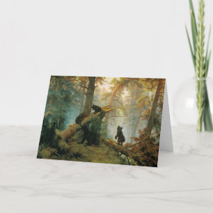 Carte Cubes d'ours vintages par Ivan Chichkine 1889