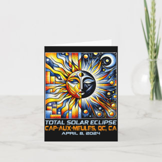 Carte Cubisme Éclipse Totale de Soleil Cap-aux-Meules Qu