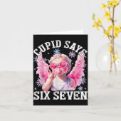 Carte Cud drôle dit six sept Saint-Valentin 67 Meme Homm (Fleur jaune)