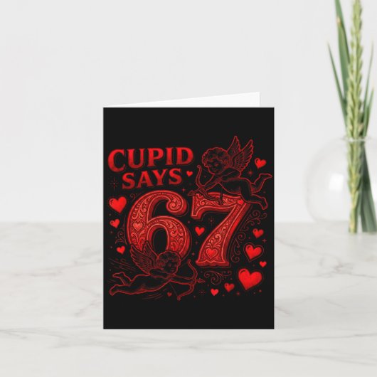 Carte Cud Says 67 Cute Funny Valentines Day 6 7 Couple L (Devant)