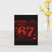 Carte Cud Says 67 Cute Funny Valentines Day 6 7 Couple L (Fleur jaune)