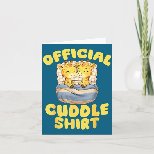 Carte Cuddle Cute Giraffes Couple Valentine's Day  (Devant)