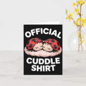 Carte Cuddle Shirt Cute Ladybug Couple Cozy (Fleur jaune)
