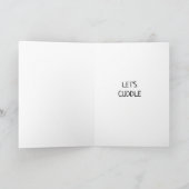CARTE "CUDDLE" SUR NOTRE ANNIVERSAIRE (Intérieur)