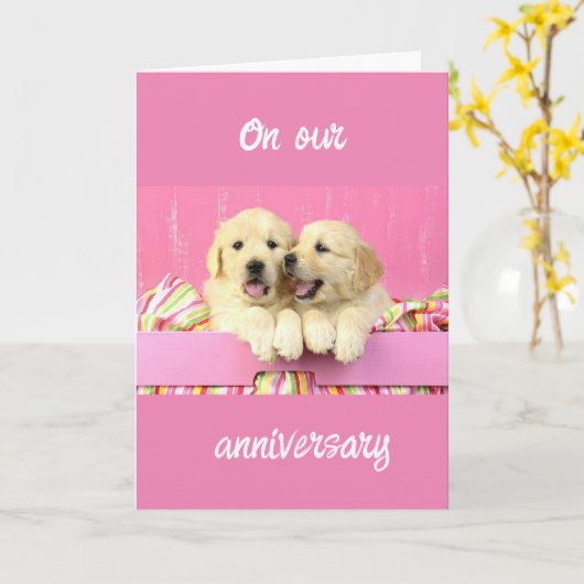 CARTE "CUDDLE" SUR NOTRE ANNIVERSAIRE (Fleur jaune)