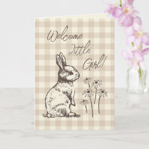 Carte Cuddly Bunny Lapins Bonanza - nouvelle petite fill