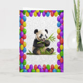 Carte Cudly mignon Ours Panda Salutation Joyeux Annivers (Dos)