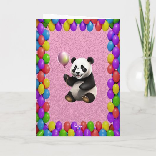 Carte Cudly mignon Ours Panda Salutation Joyeux Annivers (Dos)