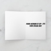 Carte Cudly mignon Ours Panda Salutation Joyeux Annivers (Intérieur)