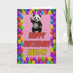 Carte Cudly mignon Ours Panda Salutation Joyeux Annivers