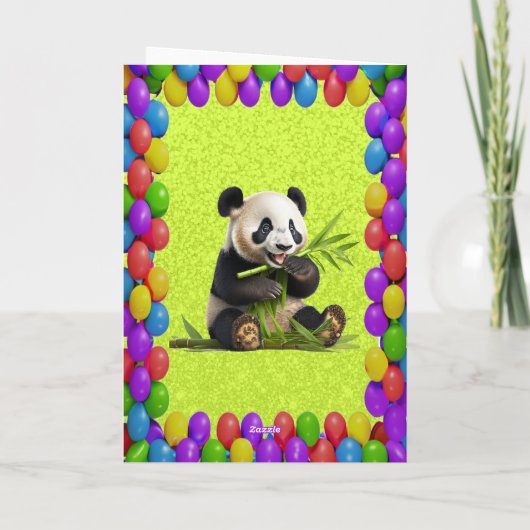 Carte Cudly mignon Ours Panda Salutation Joyeux Annivers (Dos)