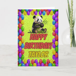 Carte Cudly mignon Ours Panda Salutation Joyeux Annivers