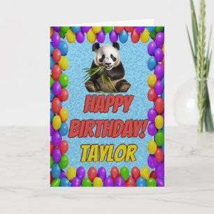 Carte Cudly mignon Ours Panda Salutation Joyeux Annivers