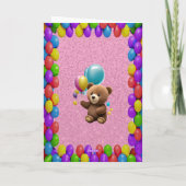 Carte Cudly mignon Ours Teddy Salutation Joyeux Annivers (Dos)