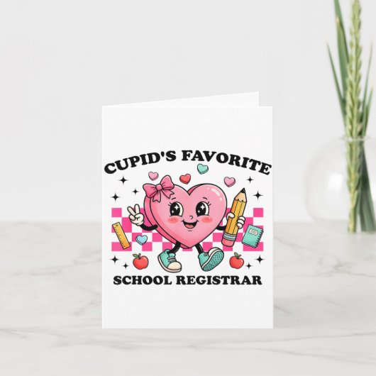 Carte Cud's registrateur d'école préféré Saint-Valentin (Devant)