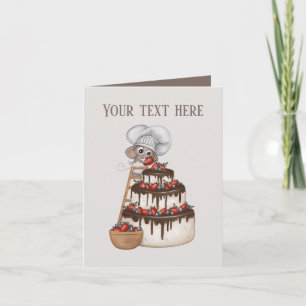 Carte Cuire la souris de cuisson ajouter du texte