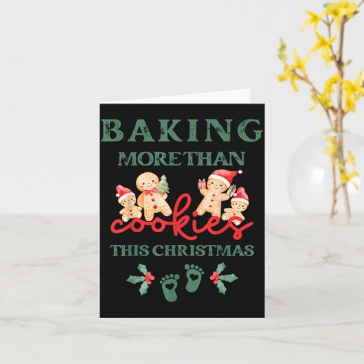 Carte Cuire Plus Que des Biscuits Ce Noël Enceinte M (Fleur jaune)