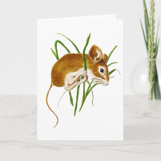 Carte Cuire, Souris Aquarelle Animal Nature (Devant)