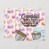 Carte Cuisine de grand-mère Bonne nourriture servi tous (Devant / Derrière)