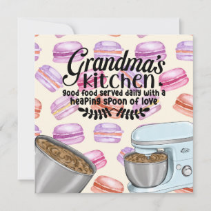 Carte Cuisine de grand-mère Bonne nourriture servi tous