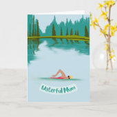 Carte Cuisine d'eau libre nage Nature Fête des mères (Fleur jaune)